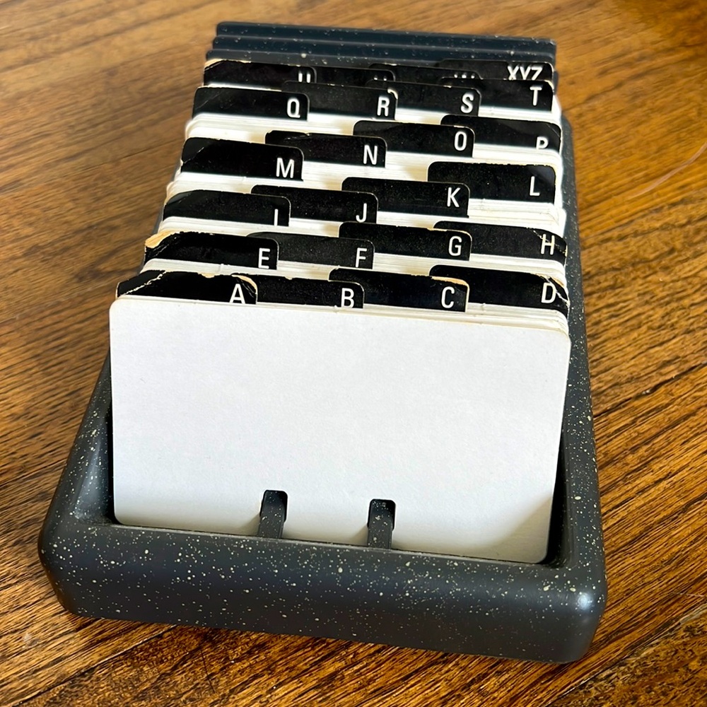 Tenex Rolodex - style flip card holder
